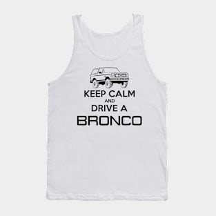 Keep Calm Bronco Black Print Tank Top